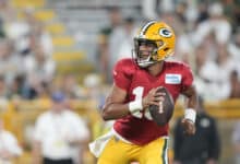 Jordan Love #10 of the Green Bay Packers