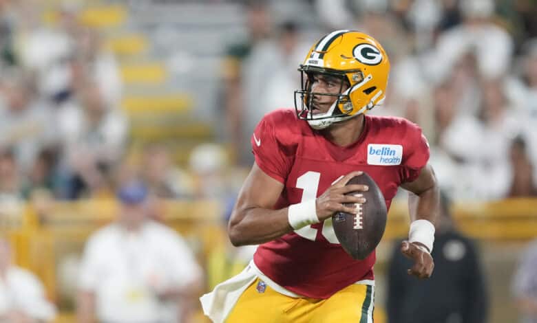 Jordan Love #10 of the Green Bay Packers