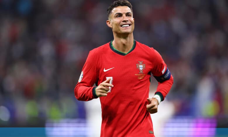 FRANKFURT AM MAIN, Cristiano Ronaldo of Portugal celebrates after the UEFA EURO 2024