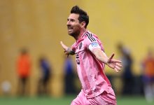 ATLANTA, GEORGIA - JUNE 19: Lionel Messi of Inter Miami CF celebrates scoring their second goal during the FIFA Club World Cup 2025 group A match between Internacional CF Miami and FC Porto at Mercedes-Benz Stadium on June 19, 2025 in Atlanta, Georgia.