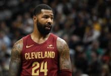 SALT LAKE CITY, UTAH - APRIL 02: Marcus Morris Sr. #24 of the Cleveland Cavaliers in action during the first half of a game against the Utah Jazz at Delta Center on April 02, 2024 in Salt Lake City, Utah. NOTE TO USER: User expressly acknowledges and agrees that, by downloading and or using this photograph, User is consenting to the terms and conditions of the Getty Images License Agreement.