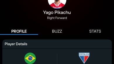 Yago Pikachu profile card in 365Scores