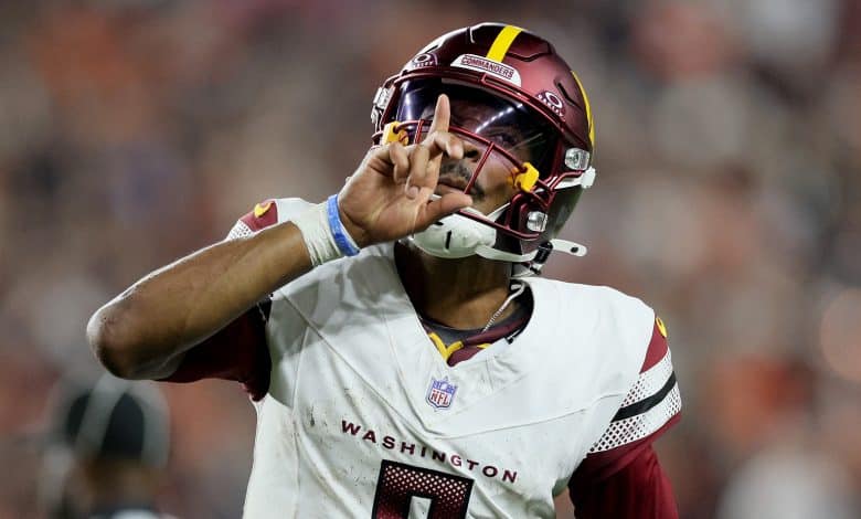 Jayden Daniels #5 of the Washington Commanders