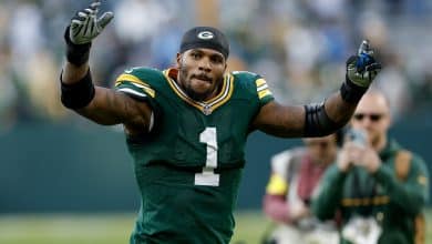 Micah Parsons #1 of the Green Bay Packers