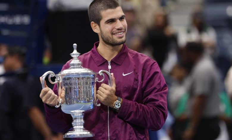 Winner Carlos Alcaraz of Spain