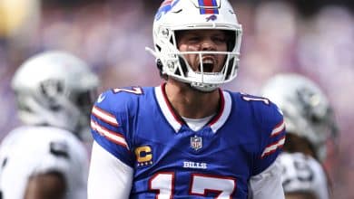 Josh Allen #17 of the Buffalo Bills